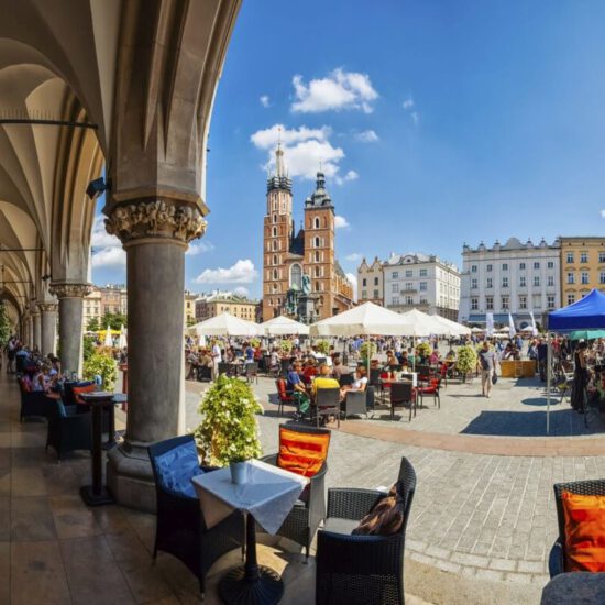 Cracow Market Square during the day