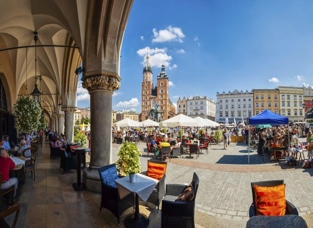 Cracow Market Square during the day