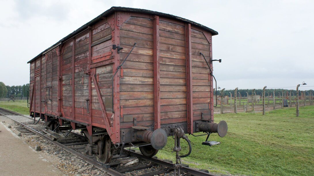 carriage in Auschwitz-Birkenau Museum