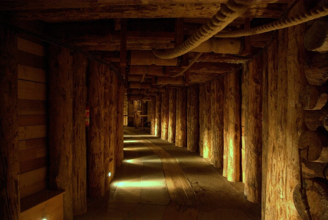 tunnel in Wieliczka Salt Mine